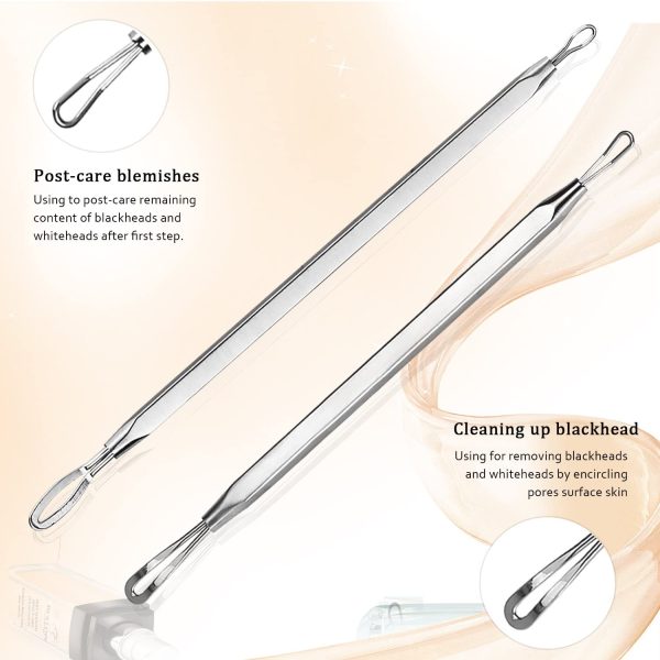 BESTOPE PRO Pimple Extractor Kit - 5PCS Pimple Popper Comedone Extraction Tool , Easy for Blackhead Remover - Image 8