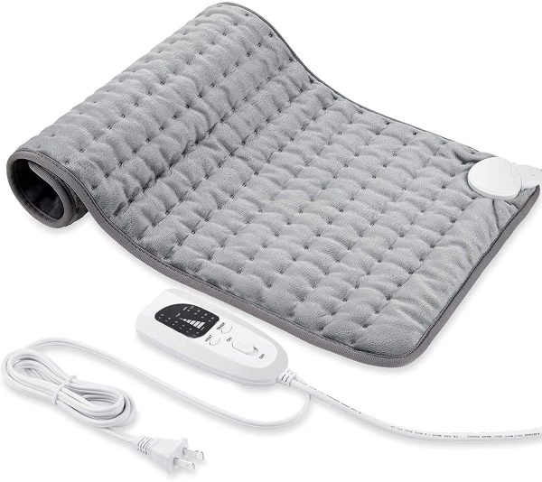 Heating Pad, Electric Heating Pad for Dry & Moist Heat, Electric Fast Heat Pad with Multiple Temp & Timer Settings, Auto Shut Off, for Shoulders/Neck/Abdomen/Back/Limbs, etc. (12" x 24'') - Image 6