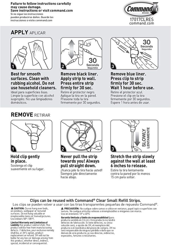 Command Clear Cord Clips, 13 Clips, 16 Strips (CL017-13NA) - Easy to Open Packaging, Organize Damage-Free - 1 - Image 2