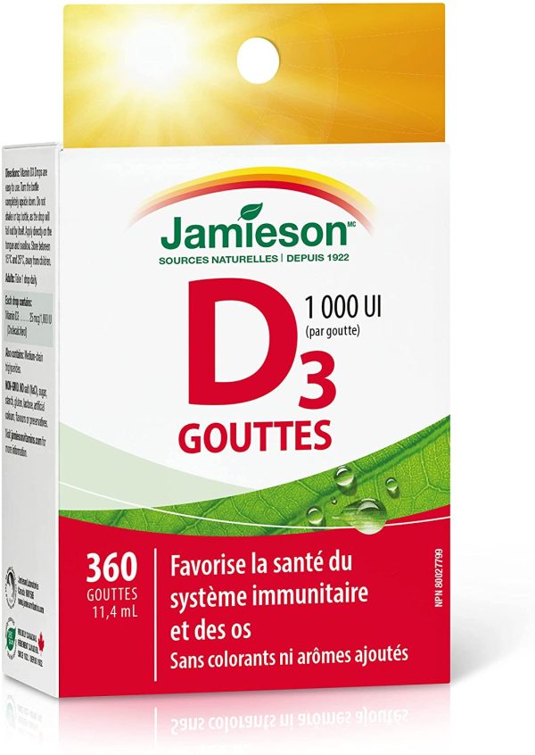 Jamieson Vitamin D3 1,000 IU Drops, 11.4 ml (Pack of 1) - Image 3