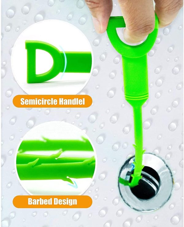 6 Pack Hair Grabber Drain Tool, Sink Drain Blockage Remover, 52cm Sink and Sewer Cleaning Tool, Tube Drain Cleaning - Image 7