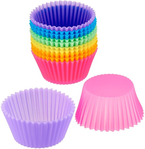 Reusable Silicone Baking Cups, Muffin and Cupcake, Pack of 12 - Image 6