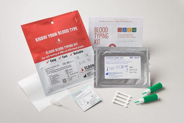 Eldoncard Blood Type Test (Complete Kit) - air sealed envelope, safety lancet, micropipette, cleansing swab - Image 2