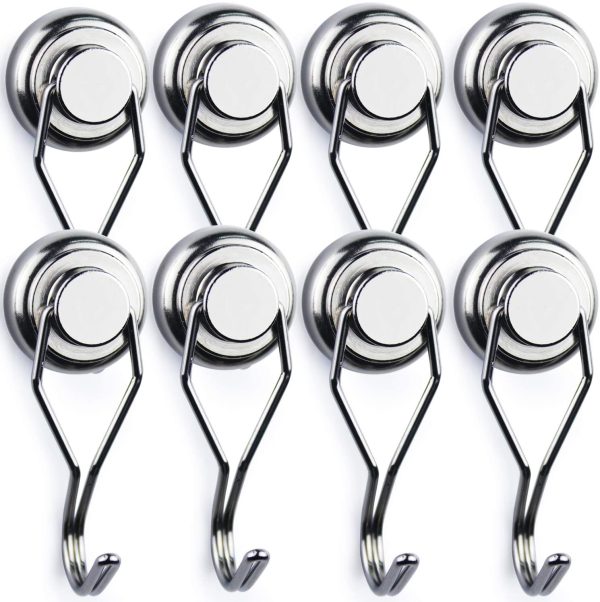 LOVIMAG Swivel Swing Strong Magnetic Hooks, 60LBS Magnetic Hooks Heavy Duty for Cruise, Home, Kitchen, Workplace, Office and Garage, 67.5mm(2.66in) in Length - Pack of 8 - Image 7