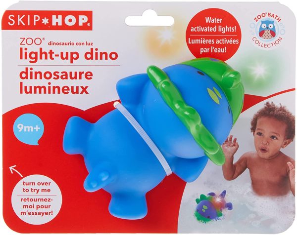 Skip Hop Baby Bath Toy, Zoo Light Up Squeeze Toy, Dino - Image 3