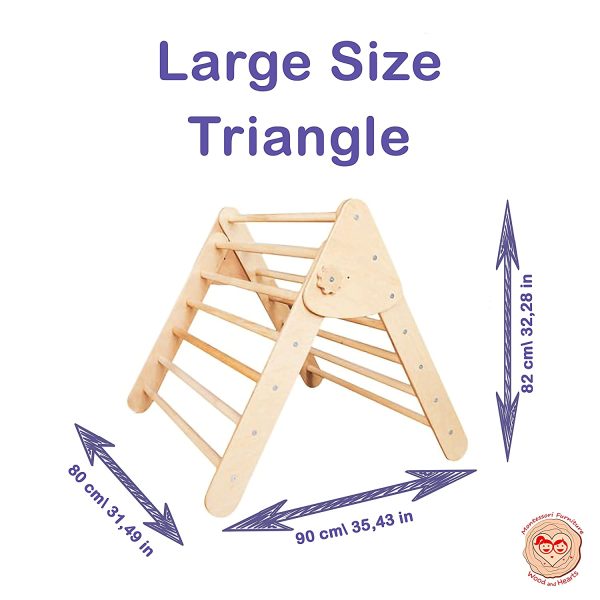 Montessori furniture Set of three items Pikler Arch Pikler Ramp and Pikler Triangle Baby toys Climbing toddler Pikler dreieck Pikler (Large Size) - Image 6