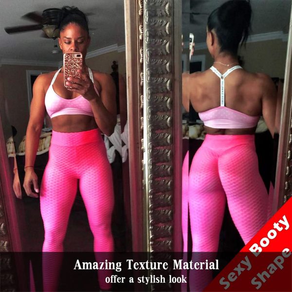 Msicyness Tiktok Leggings Womens High Waist Butt Lift Yoga Pants Workout Gym Smile Booty Contour Seamless Bum Scrunch Tights - Image 5