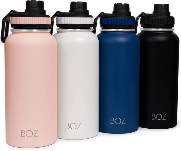 Stainless Steel Water Bottle XL - Gun Powder Black (1 L / 34oz) Wide Mouth, BPA Free, Vacuum Double Wall Insulated - Image 4