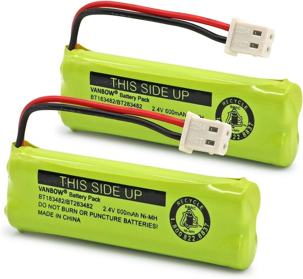 BT183482/BT283482 2.4V 600mAh Ni-MH Cordless Phone Battery Compatible with VTech DS6401 DS6421 DS6422 DS6472 LS6405 LS6425 LS6426 LS6475 LS6476 Handset (2) - Image 7