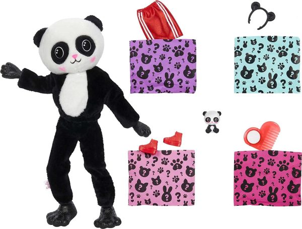 Barbie Cutie Reveal Doll with Panda Plush Costume & 10 Surprises Including Mini Pet & Color Change, Gift for Kids 3 Years & Older - Image 3