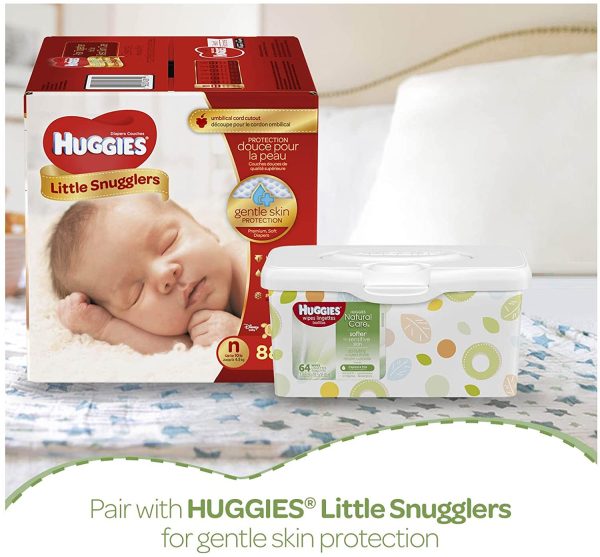 Baby Wipes, Huggies Aloe & Vitamin E, UNSCENTED, 3 Flip-Top Packs, 168 Count - Image 6