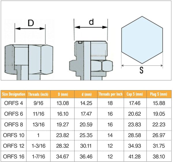 64 Piece ORFS Cap & Plug Kit Hose Tube and Pipe Hydraulic Fitting Set O-Ring Face Seal Cap and Plug Kit Galvanized 45# Steel with Precision Threading Sizes 4 6 8 10 12 16 - Image 5