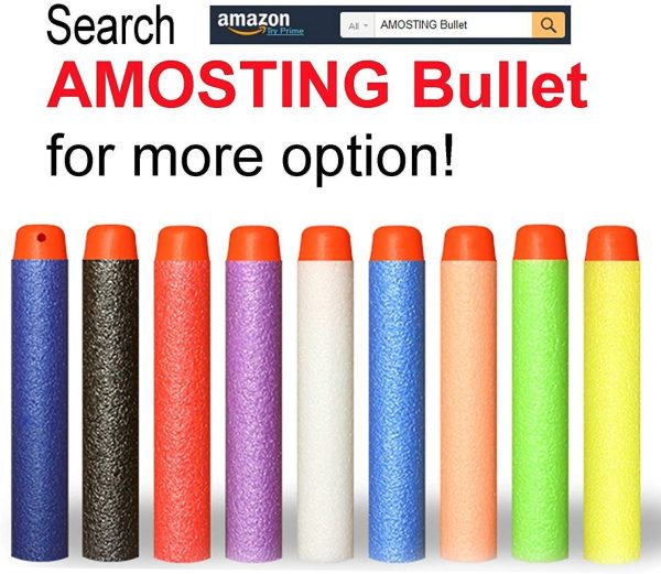 AMOSTING Foam Bullets Refill Dart Pack for N-Strike Elite Blasters Nerf Guns Standard Size?M?00PCS Blue - Image 4