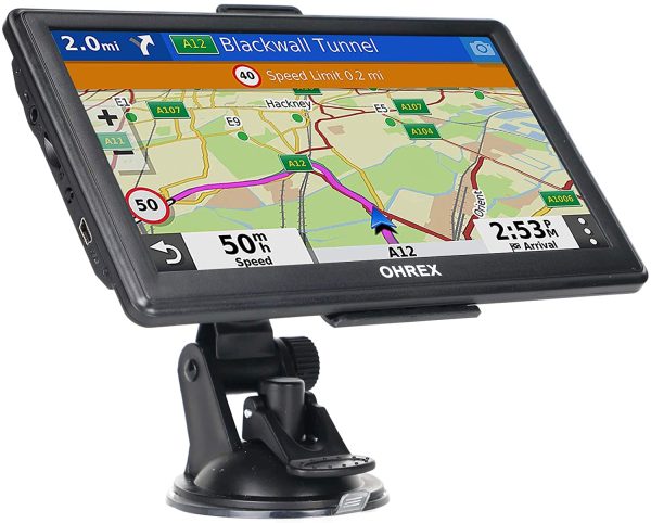 OHREX GPS Navigation for Car, Car GPS Navigation System, Truck GPS with 7" Touch Screen, Free Lifetime Map Updates, Spoken Driver Alerts - Image 6