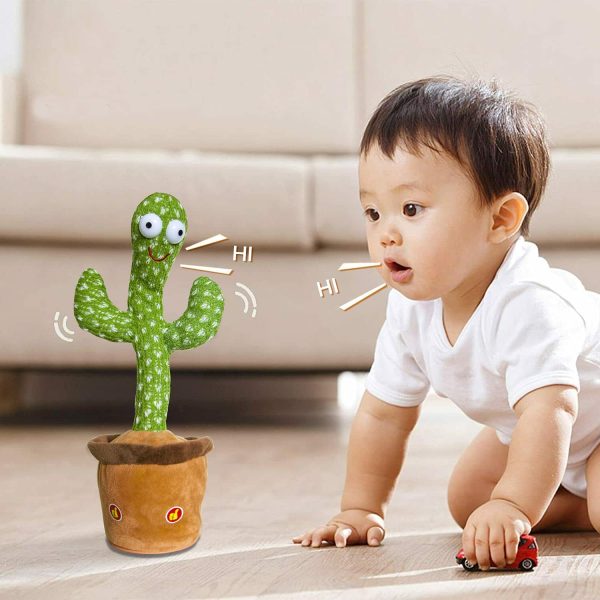 120 Songs Dancing Cactus, 13''/33cm Green Cactus  Toy Electric Singing /Talking/Repeats What You say Cactus Toy for Kids Birthday,Christmas,Party Gift - Image 3