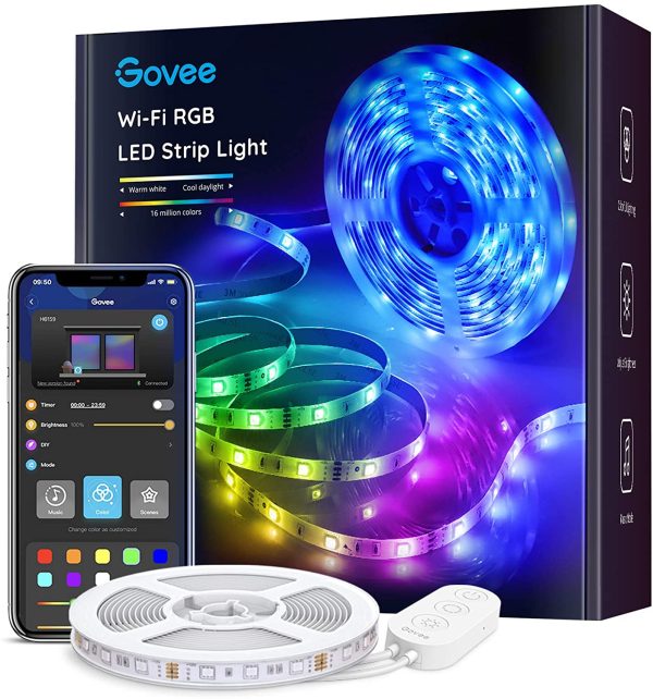 Smart LED Light Strips, 16.4ft WiFi LED Strip Lights Work with Alexa and Google Assistant, Bright 5050 LEDs, 16 Million Colors with App Control and Music Sync for Home, Kitchen, TV, Party - Image 5