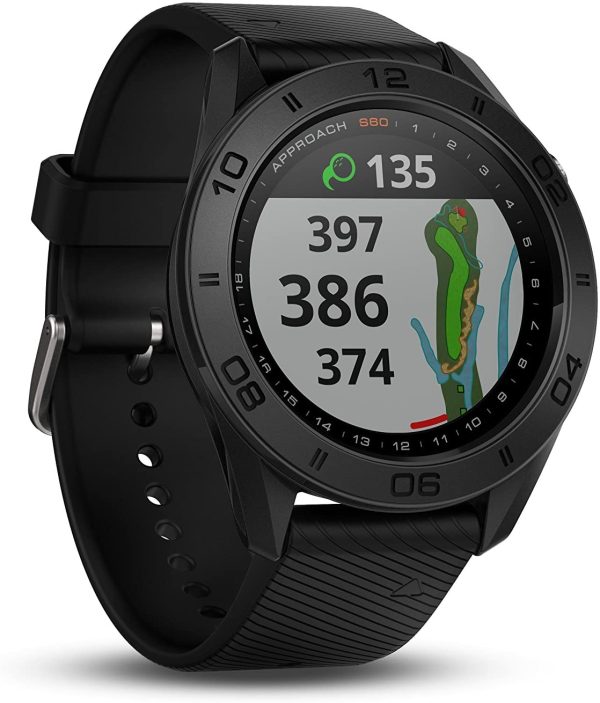 Garmin 010-01702-00 S60 GPS Golf Watch, Black Silicone Band - Image 4