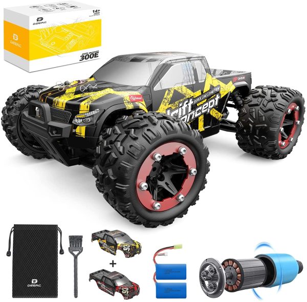 DEERC Brushless RC Cars 300E 60KM/H High Speed Remote Control Car 4WD 1:18 Scale Monster Truck for Kids Adults, All Terrain Off Road Truck with Extra Shell 2 Battery,40+ Min Play Car Gifts for Boys - Image 3