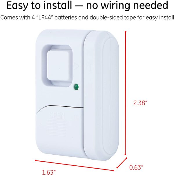 Personal Security Window/Door Alarm, DIY Home Protection, Burglar Alert, Magnetic Sensor, Off/Chime/Alarm, Easy Installation, Ideal for Home, Garage, Apartment, Dorm, RV and Office, 56789 - Image 5