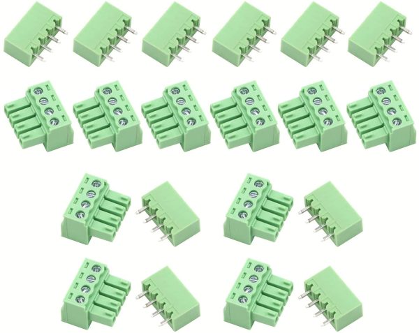 10pcs 300V 8A 4 Pin 3.81mm Spacing PCB Universal plug-in Terminal Blocks kit Electrical Connectors - Image 6