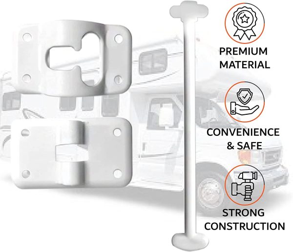 Lock | RV010 RV Door Holder | RV Accessories & Door Hardware (White)