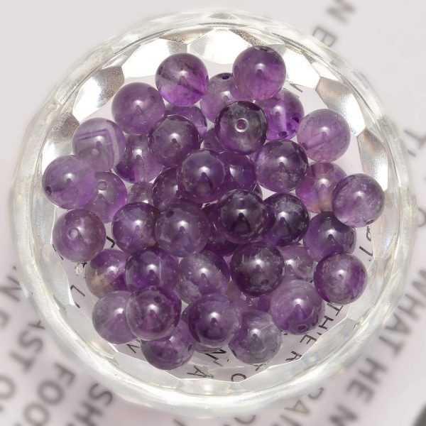 200pcs 4mm Amethyst Loose Beads for Jewelry Making, Natural Semi Precious Beads Round Smooth Gemstones Spacer Beads Charms for Necklaces Bracelets (Amethyst, 4mm 200Beads)