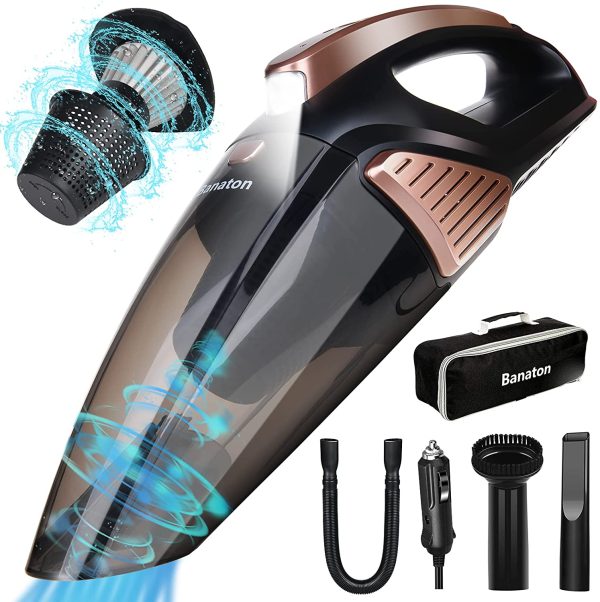 Car Vacuum Cleaner 7000PA 106W 12V Car Vacuum with LED Light Low Noise Wet and Dry Use Auto Vacuum Cleaner with 16.4FT(5M) Cord and Carrying Bag for All Vehicles - Image 4