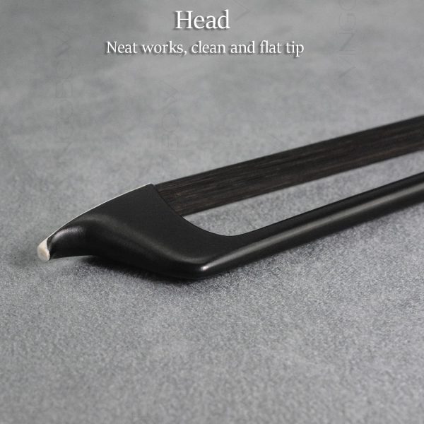 NEW 4/4 Size Natural Black Horsehair Carbon Fiber Cello Bow - Image 4