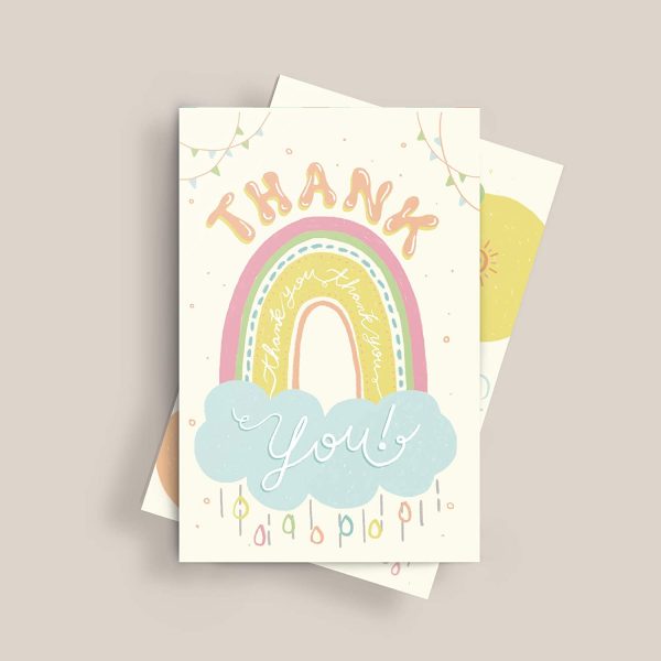 Rileys Baby Shower Thank You Cards Assortment, 50-Count | Hand-Illustrated 5 Designs, Envelopes Included, Bulk Variety Pack (Classic) - Image 6