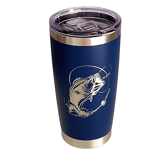 Bass Fishing Travel Mug for Men, Fathers Day Gifts for Men, Coffee Stainless Steel 20oz, Stainless Steel Tumbler with Lid - Image 3