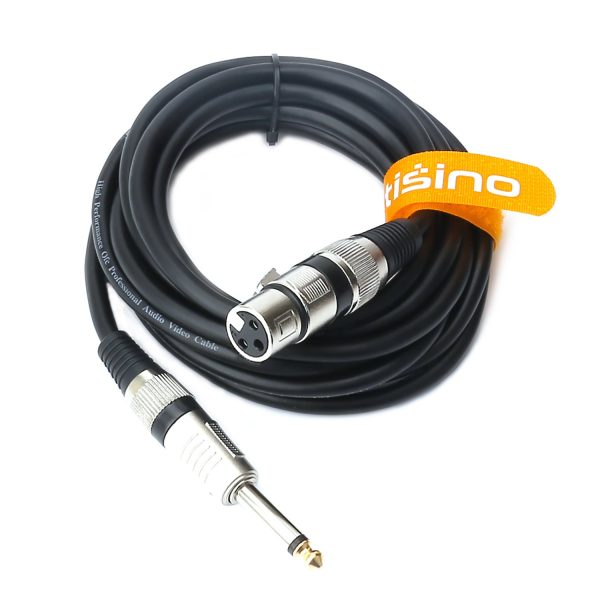 TISINO XLR Female to 6.35mm(1/4 Inch) TS Mono Microphone Cable Mic Cable Unbalanced Interconnect Wire Mic Cord - 6.6 FT/2 Meters - Image 2