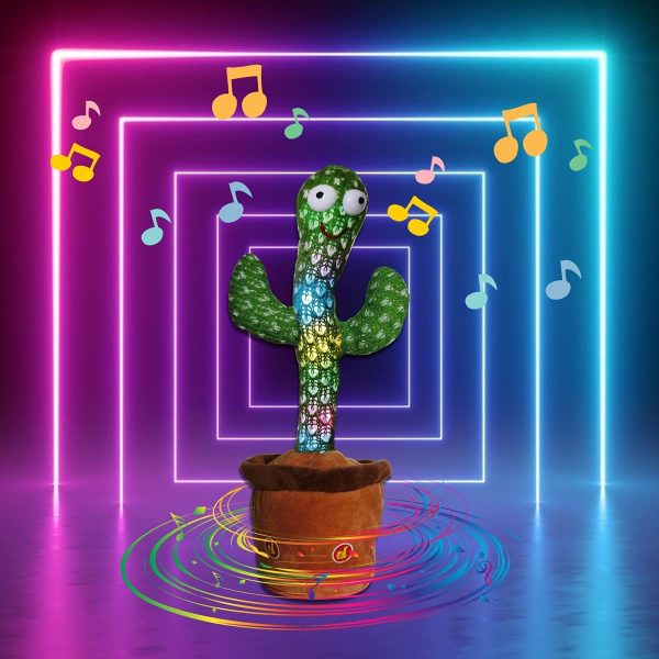 120 Songs Dancing Cactus, 13''/33cm Green Cactus  Toy Electric Singing /Talking/Repeats What You say Cactus Toy for Kids Birthday,Christmas,Party Gift - Image 4