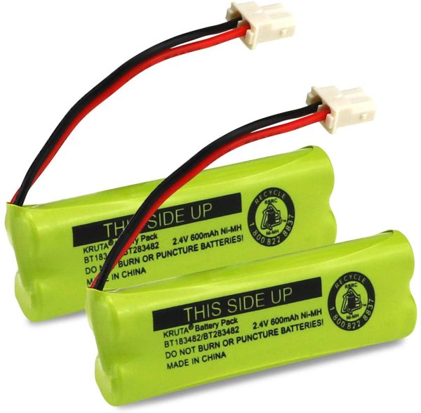 BT183482 BT283482 600mAh Battery Rechargeable for Vtech Cordless Phones DS6401 DS6421 DS6422 DS6472 LS6405 LS6425 LS6425-3 LS6426 LS6475 LS6475-3 LS6476 89-1348-01 Handsets (Pack 2)