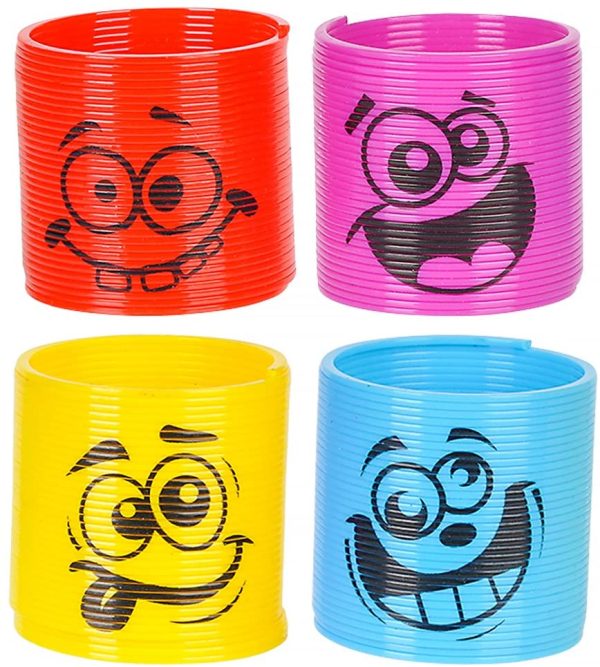 Bedwina Mega Pack of 50 Coil Springs - Assorted Emoji Silly Faces and Colors Mini Spring Toy for Party Favor Carnival Prize Gift Bag Filler - Image 5