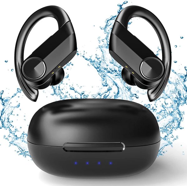 Wireless Earbuds Bluetooth Headphones, Bass Stereo Sports Bluetooth Earbuds with Microphone, IPX7 Waterproof/Sweatproof Earphones for Gym Running Workout, 30H Playback with Charging Case - Image 5