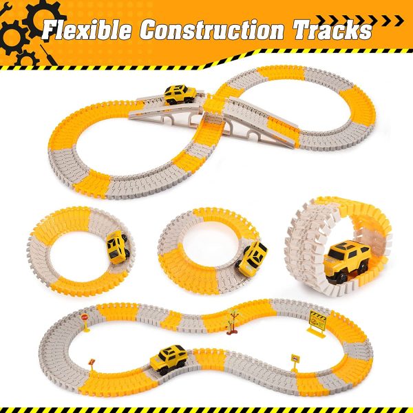 Toys for 3-12 Year Old Boys, TopDollo Construction Toys Cars for Boys Gifts Age 3-12 Race Track Cars Boys Toys Age 3-12 Track Toys Cool Toys for Kids 3-12 Engineering Toys Stem Building Toys - Image 4