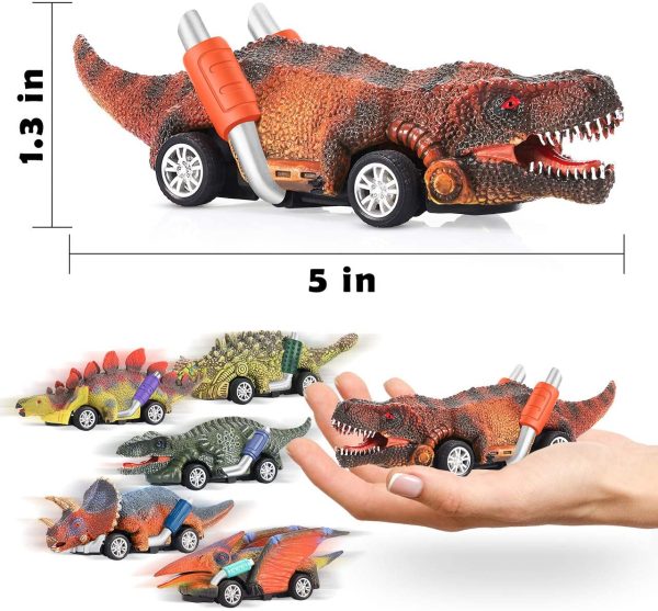 Boys Gifts Age 3-9, Wiki Dinosaur Toys Pull Back Cars for Toddlers Age 3-9 Dinosaurs for Toddlers Toys for 3-9 Year Old Boys Birthday Party Gift Educational Toys for 3-9 Year Girls - Image 4