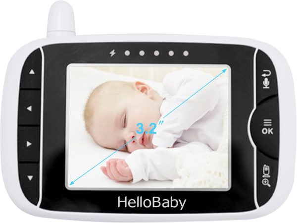 3.2 inch Video Baby Monitor with Night Vision & Temperature Sensor Two Way Talkback System - Image 3