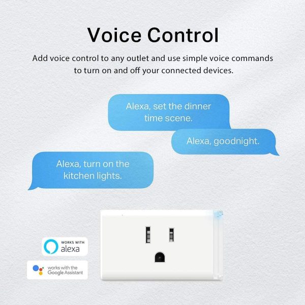 Plug by TP-Link (HS103P2) - Smart Home WiFi Outlet Works with Alexa, Echo and Google Home, No Hub Required, Remote Control, 2.4GHz WiFi Required, 15 Amp, UL Certified, 2-Pack