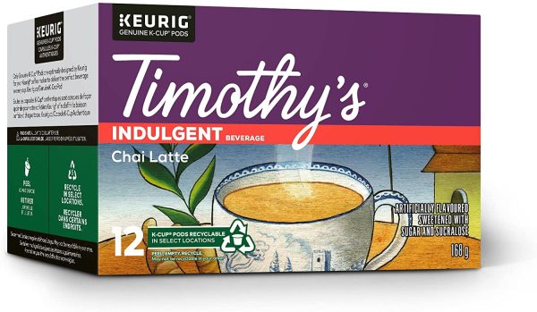 Timothy's Chai Latte K-Cup Coffee Pods, 12 Count For Keurig Coffee Makers - Image 5