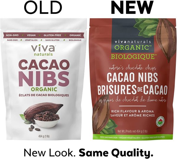 Organic Cacao Nibs, 1 lb Bag (454 g) - Keto and  Unsweetened Chocolate Chip Substitute, Perfect for Gluten Free Baking, Smoothies and More, Non-GMO and Gluten Free - Image 6