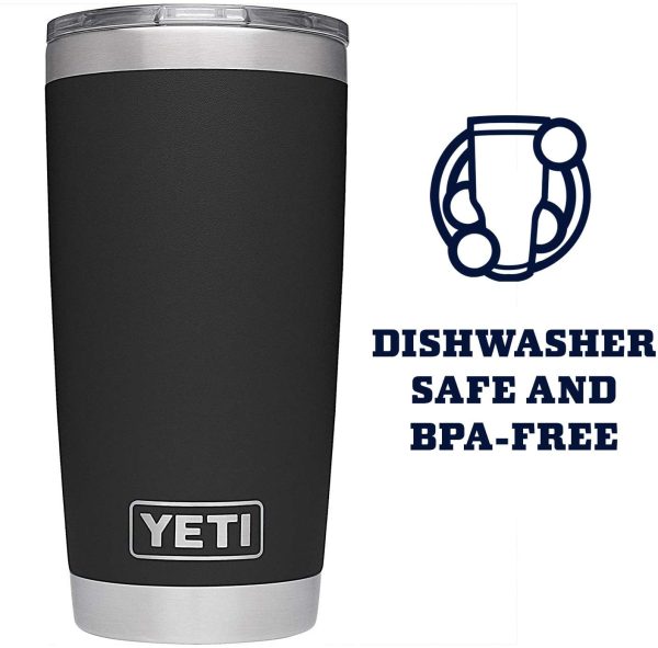 YETI Rambler 20 oz Stainless Steel Vacuum Insulated Tumbler w/MagSlider Lid