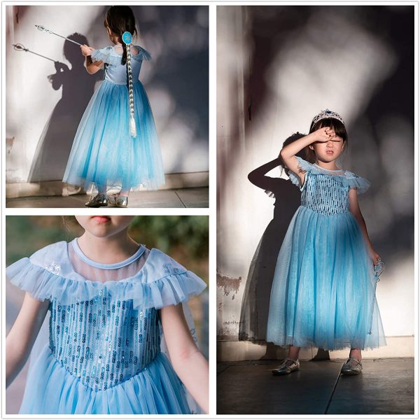 Princess Dresses Girls Costumes Birthday Party Halloween Costume Cosplay Dress up for Little Girls 3-10 Years - Image 2