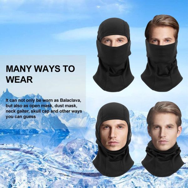 ROCKBROS Men's Balaclava Windproof Ski Mask Cold Weather Balaclava Mask Winter Thermal Hood for Skiing Cycling Helmet - Image 5