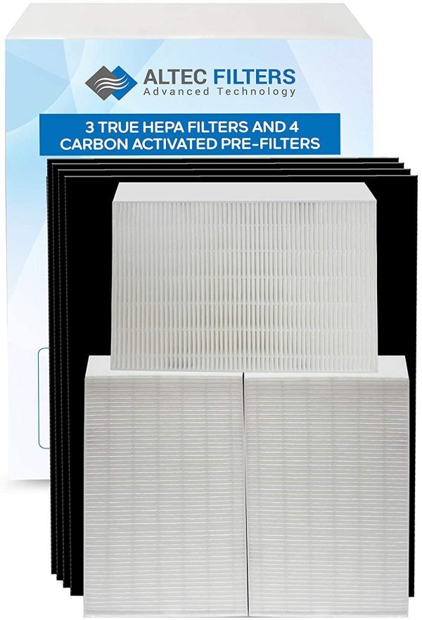 Altec Filters True HEPA Premium Quality Replacement Filters Compatible for HPA300 Air Purifier, 3 True HEPA Filters Plus 4 Activated Carbon Prefilters HRF-R3 HRF-AP1 Filter R HPA300c - Image 5