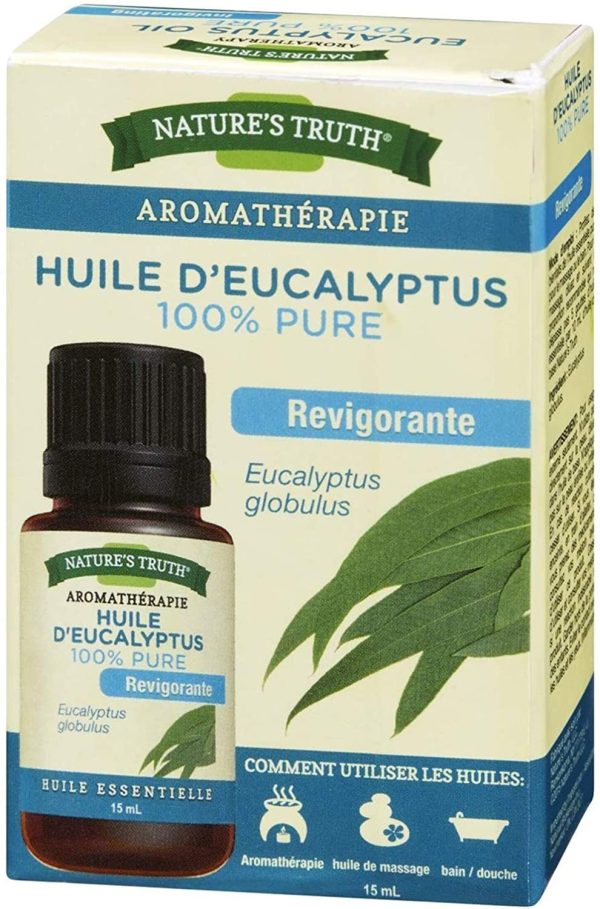 Nature's Truth Essential Oil - 100% Pure Eucalyptus Oil | Pure & Plant-Based | Massage Oil, Aromatherapy or For Bath/Shower |15 ml