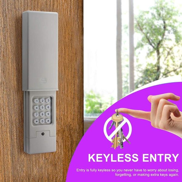 Wireless Entry Garage Door Keypad Compatible Chamberlain/LiftMaster Garage Door Opener has Purple Learn Button,ONLY Support Opener has Purple Learn Button,Control 3 Doors