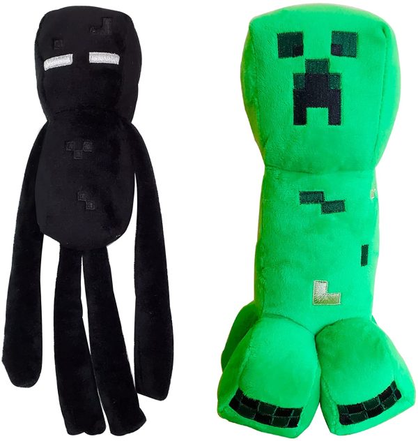 Creeper and Enderman Plush Toys,Game Plush for Birthday Gift (PCS Creeper and Enderman)