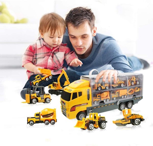 Jenilily Construction Toy Trucks Vehicle Mini Cars, Excavator Dump Truck Digger Forklift for Kids Enfant Age 3+ - Image 4