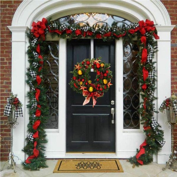 15" Wreath Hanger for Front Door Christmas Decoration Metal Over The Door Single Hook-Wreath Hanger Over The Door - Image 6